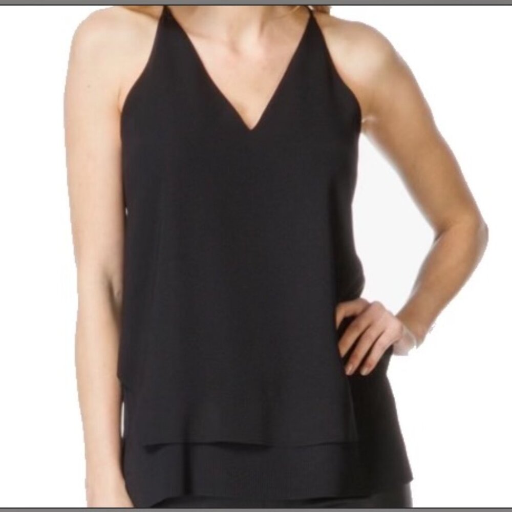 Vince Black Layered Racerback Tank Sz. M *EUC* MSRP: $225+tax